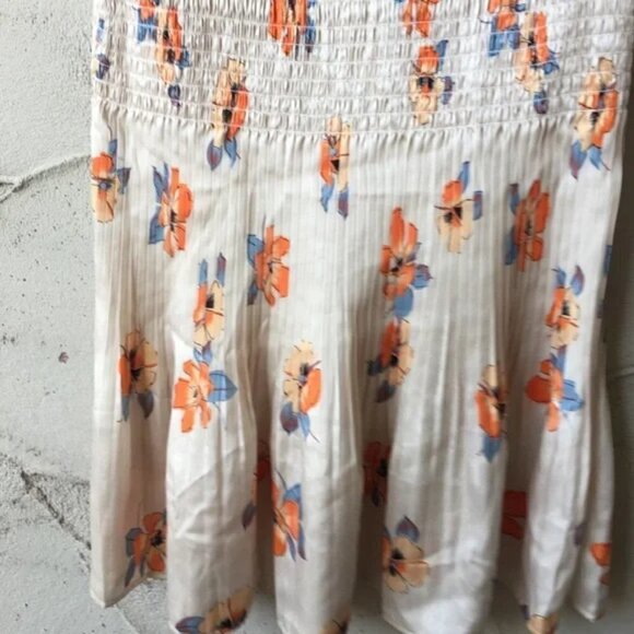 NEW NICHOLAS Smocked Floral Midi Skirt Size US 6 - Picture 8 of 14